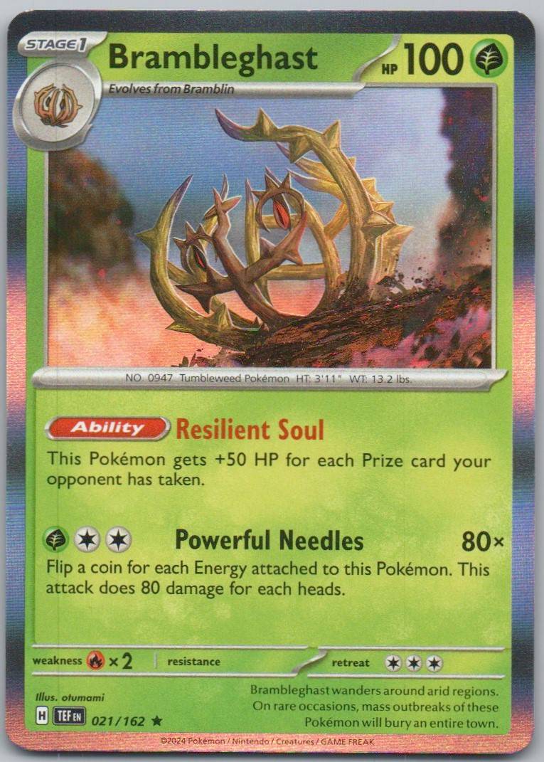 Brambleghast 021 Holo Grass Card - Temporal Forces