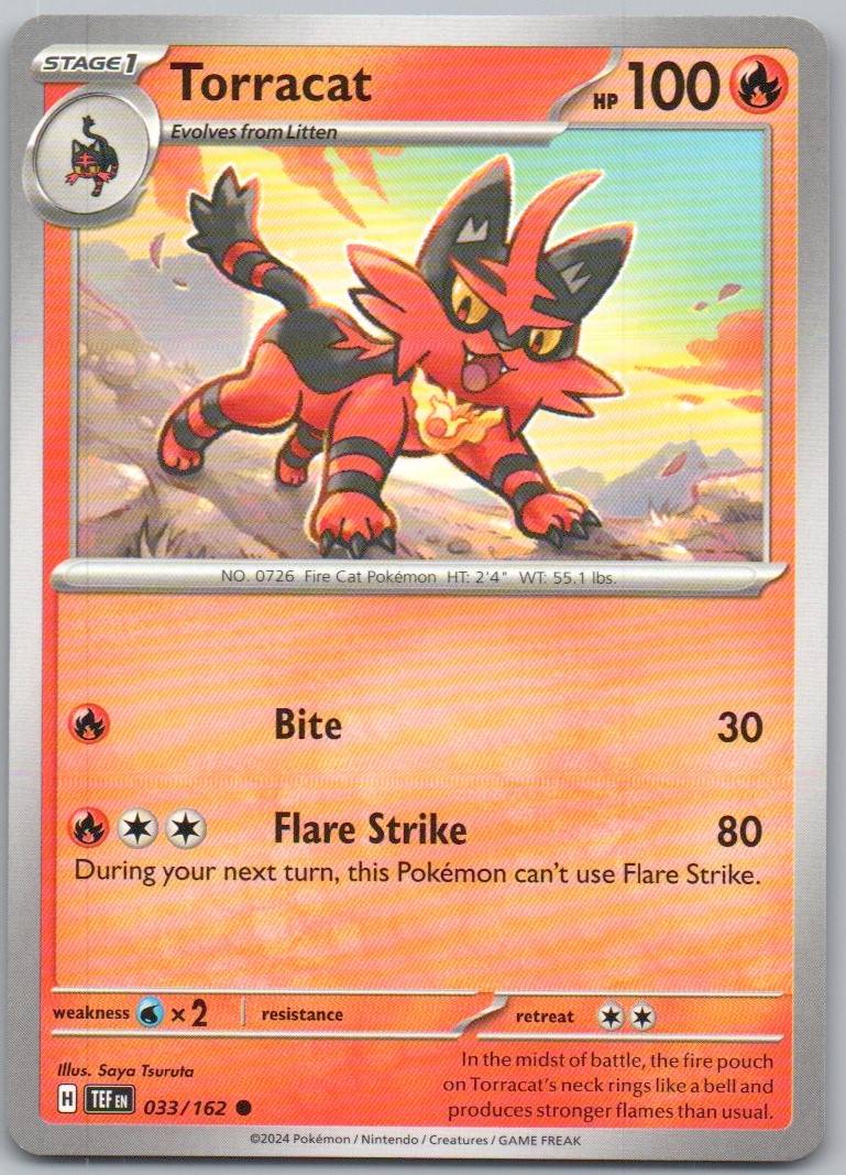 Torracat 033 Normal Fire Card - Temporal Forces