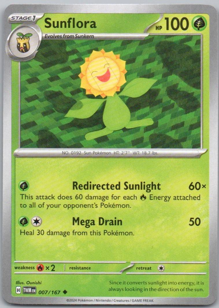Sunflora 007 Normal Grass Card - Twilight Masquerade