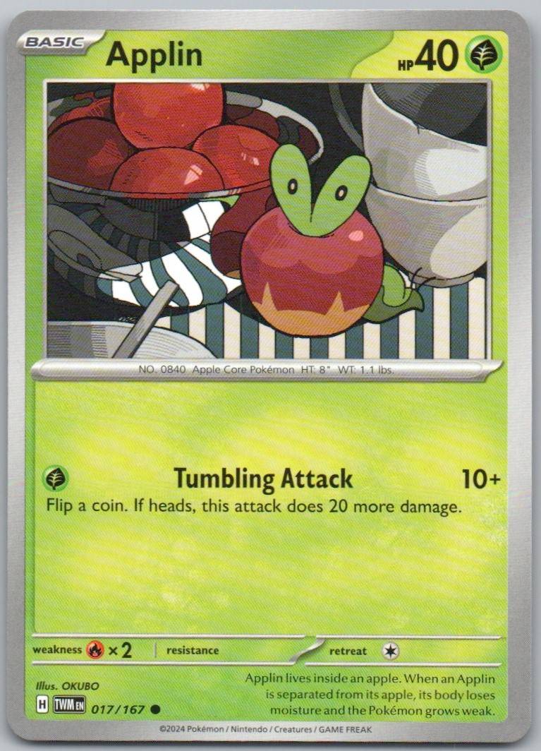Applin 017 Normal Grass Card - Twilight Masquerade