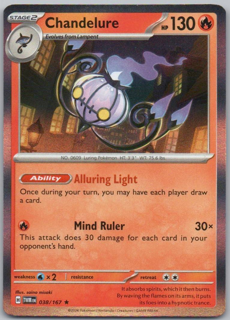 Chandelure 038 Holo Fire Card - Twilight Masquerade