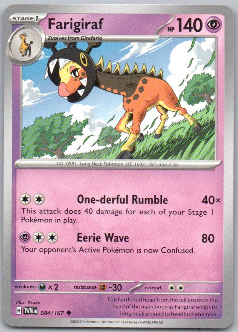 Farigiraf 084 Normal Psychic Card - Twilight Masquerade