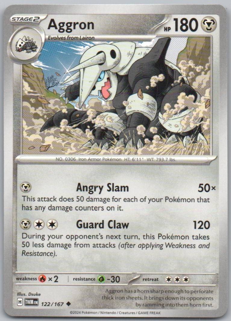 Aggron 122 Normal Steel Card - Twilight Masquerade