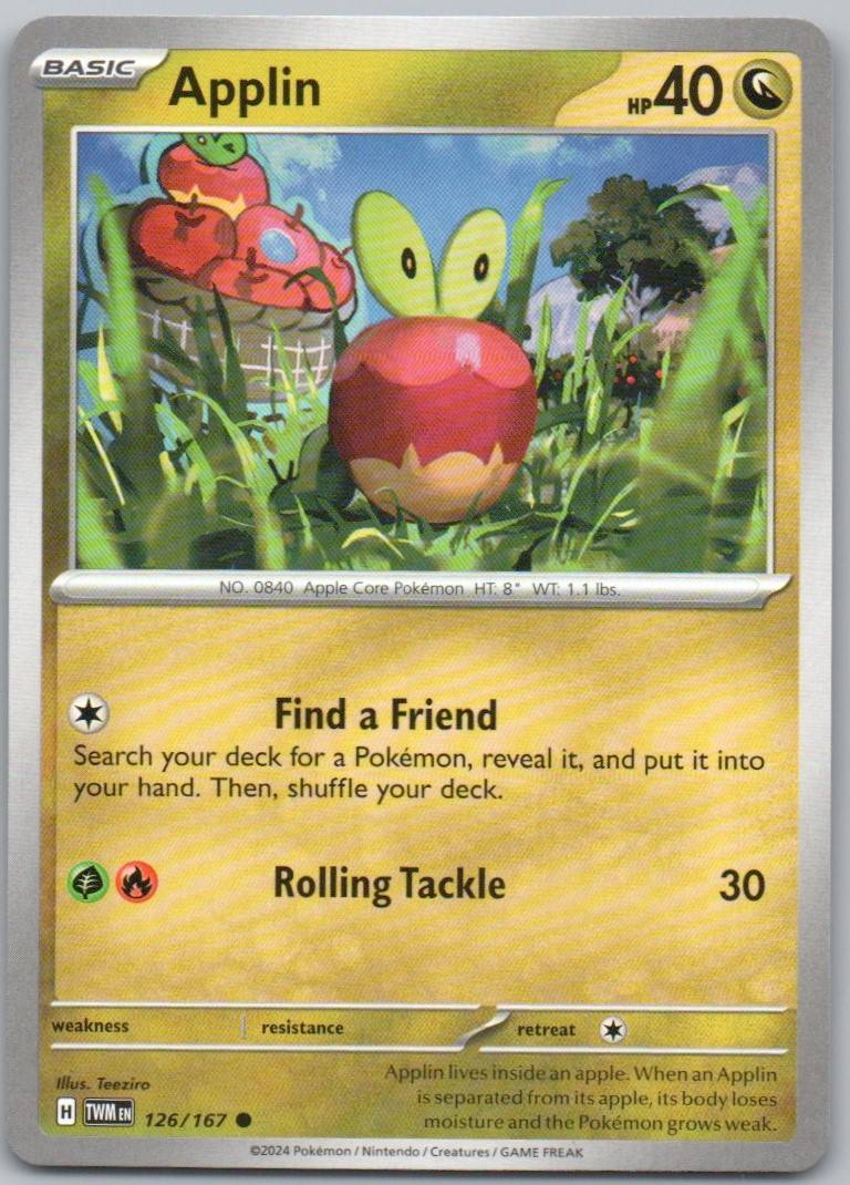 Applin 126 Normal Dargon Card - Twilight Masquerade