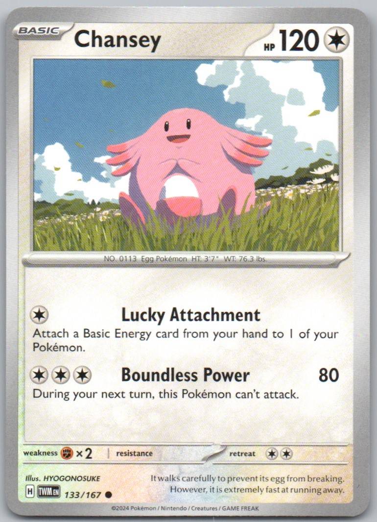 Chansey 133 Normal Colorless Card - Twilight Masquerade