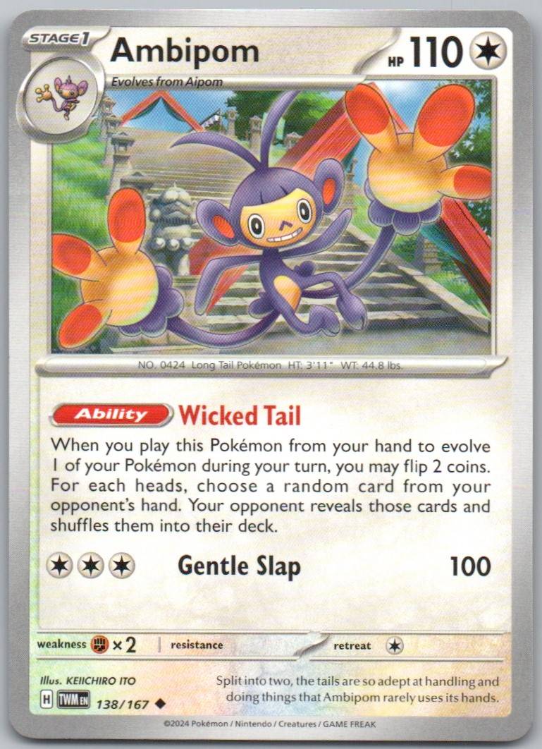 Ambipom 138 Normal Colorless Card - Twilight Masquerade