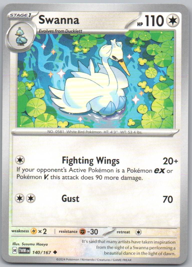 Swanna 140 Normal Colorless Card - Twilight Masquerade