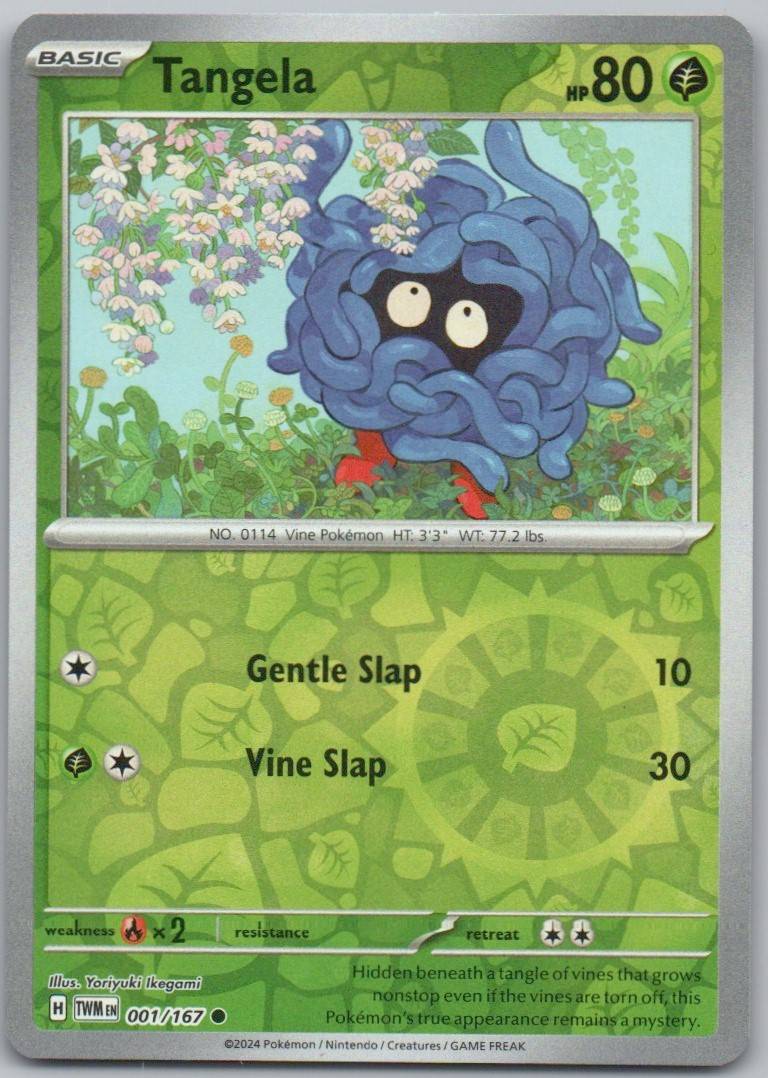 Tangela 001 Reverse Holo Grass Card - Twilight Masquerade
