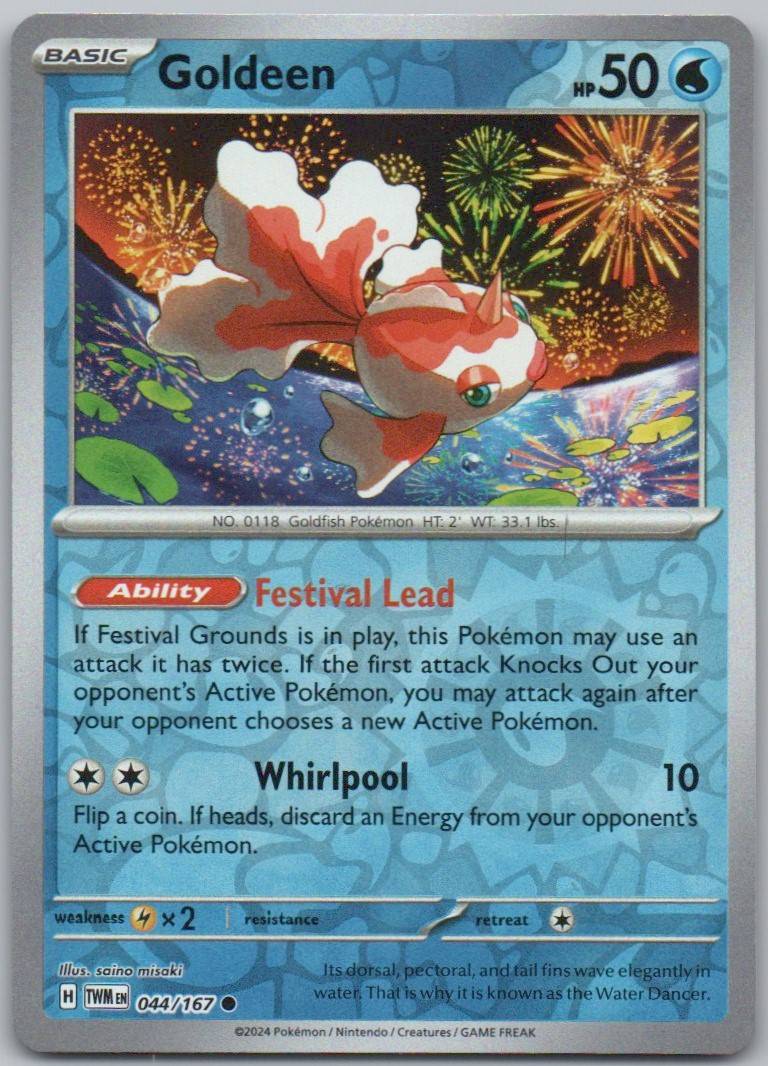 Goldeen 044 Reverse Holo Water Card - Twilight Masquerade