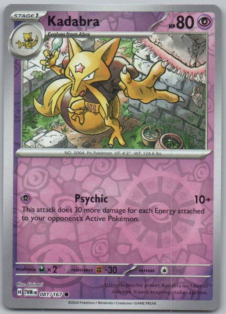 Kadabra 081 Reverse Holo Psychic Card - Twilight Masquerade