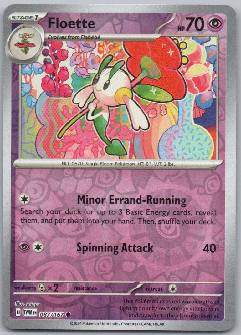 Floette 087 Reverse Holo Psychic Card - Twilight Masquerade
