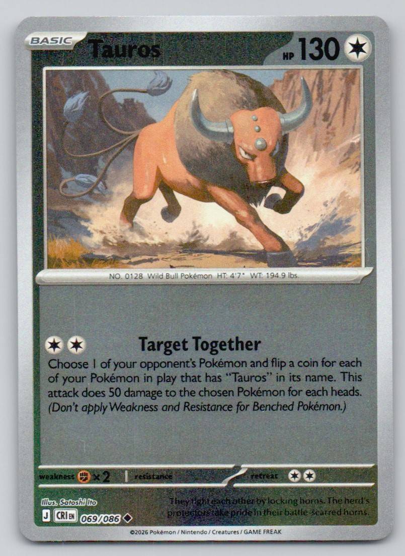 Tauros 069 HOL Card - ME04: Chaos Rising