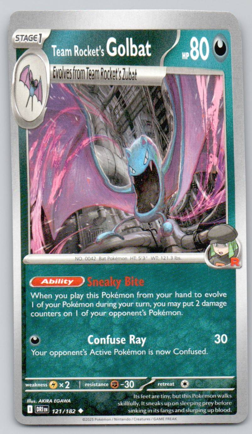 Team Rocket's Golbat 121 NOR Card - Destined Rivals