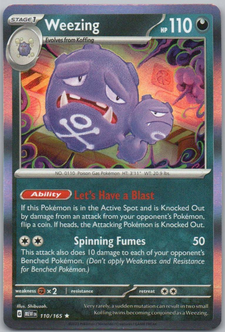Weezing 110 NOR Card - 151