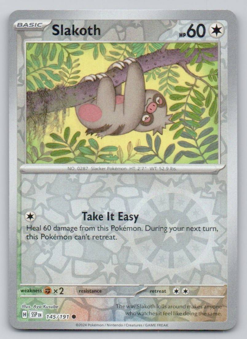 Slakoth 145 REV Card - Surging Sparks