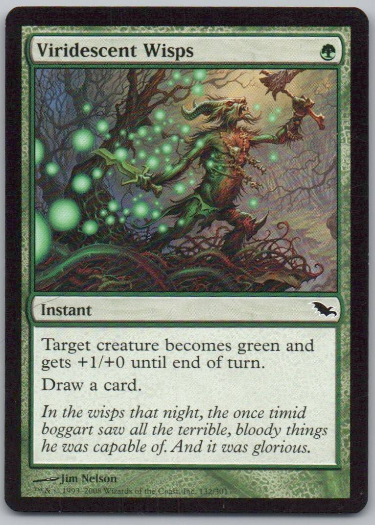 Viridescent Wisps 132 Normal Instant Card - Shadowmoor