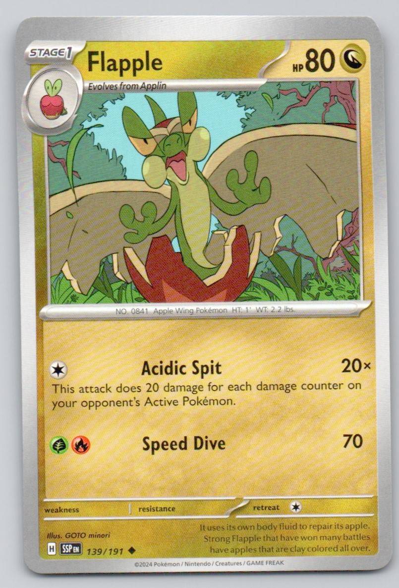 Flapple 139 NOR Card - Surging Sparks