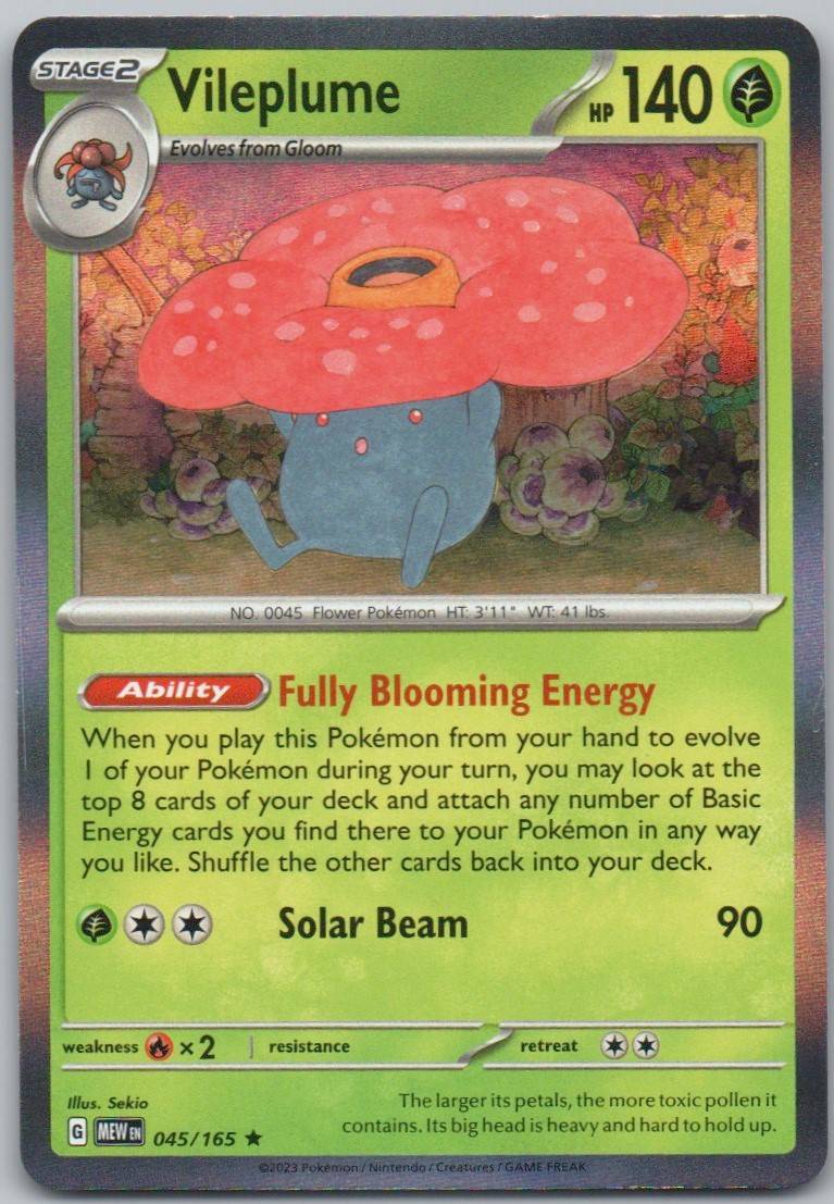 Vileplume 045 NOR Card - 151