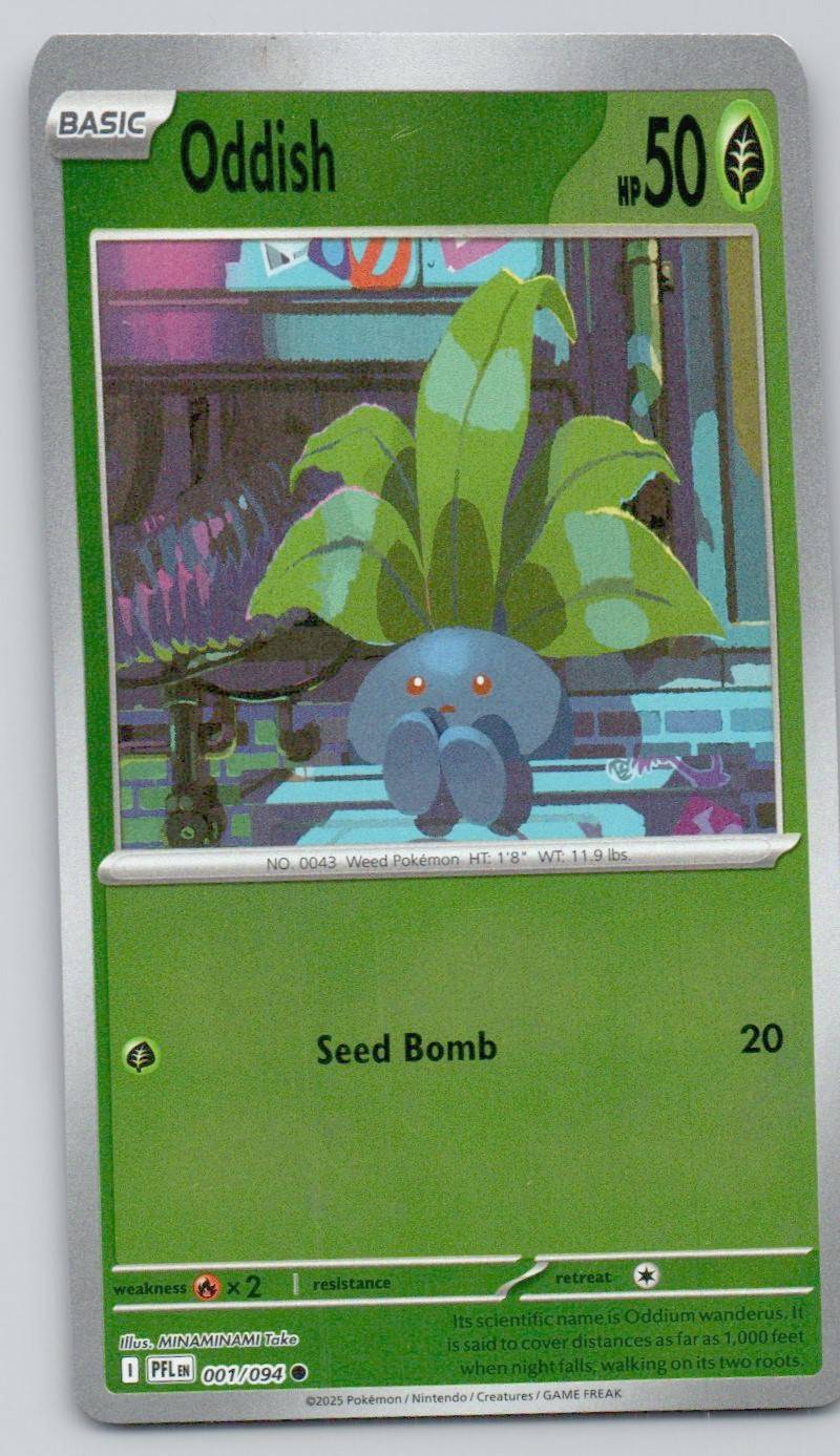 Oddish 001 REV Card - Phantasmal Flames
