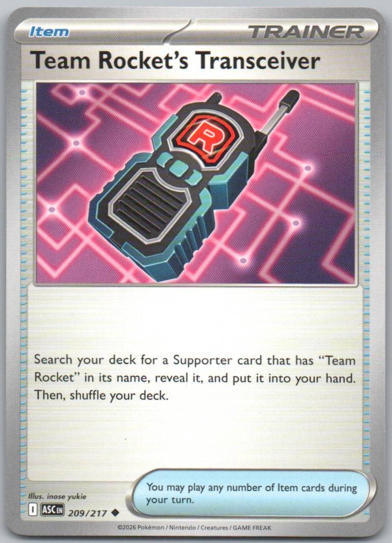 Team Rocket's Transceiver 209 NOR Card - Ascended Heroes