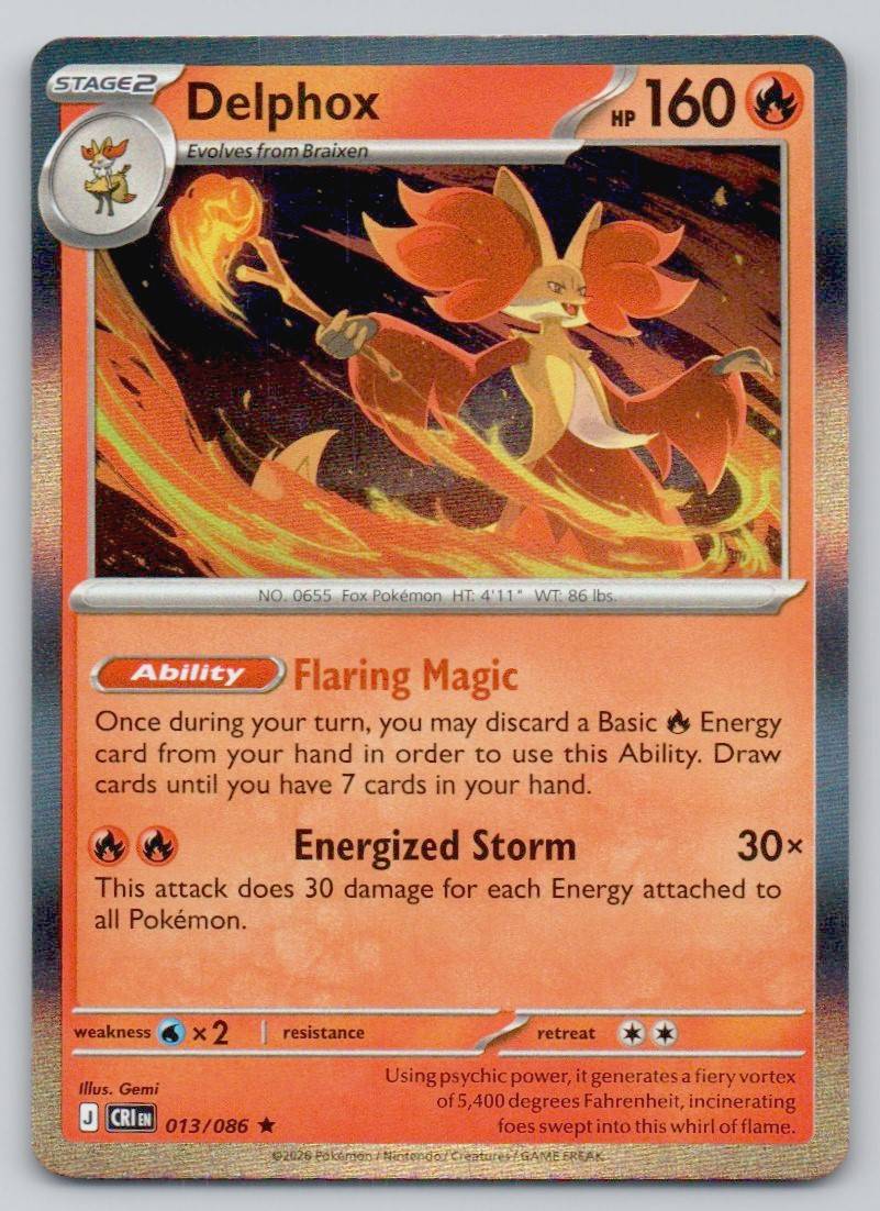 Delphox 013 NOR Card - ME04: Chaos Rising