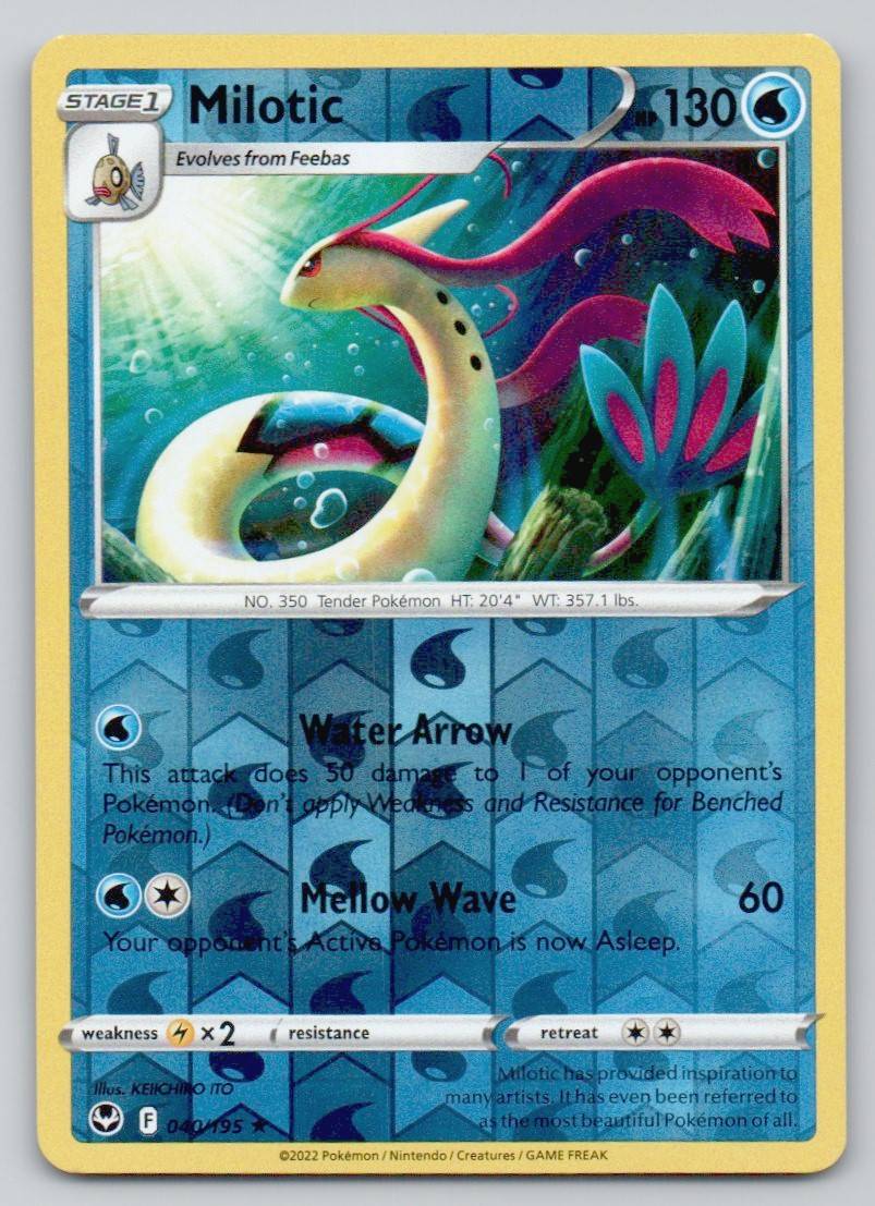 Milotic 040 REV Card - Silver Tempest