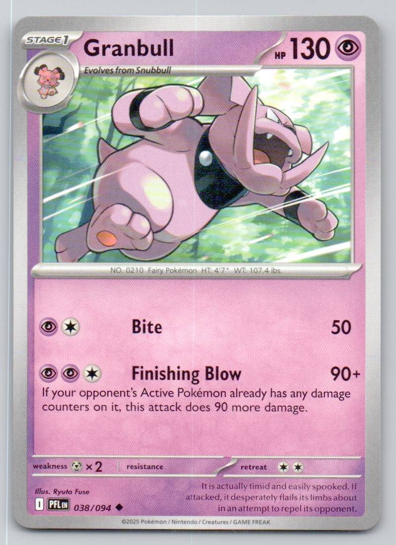Granbull 038 NOR Card - Phantasmal Flames