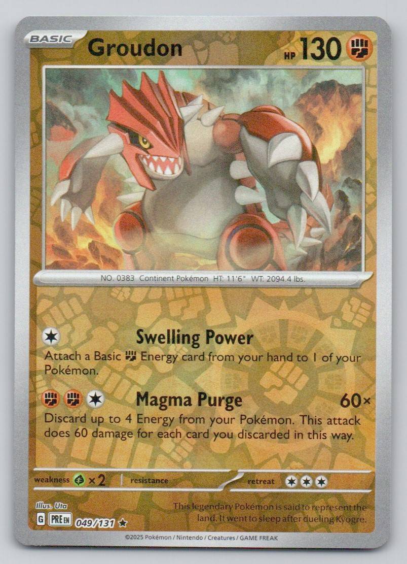 Groudon 049 HOL Card - Prismatic Evolutions