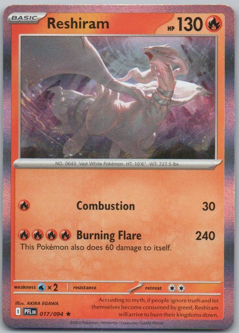 Reshiram 017 NOR Card - Phantasmal Flames