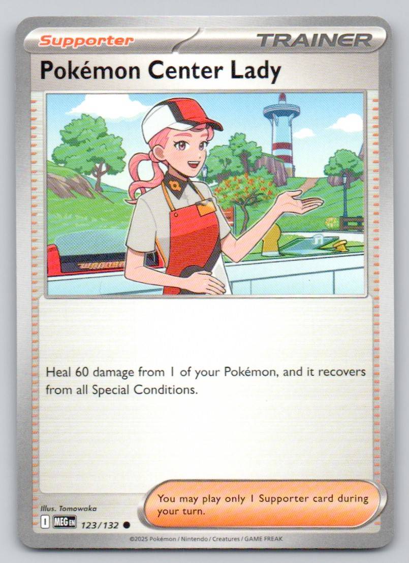 Pokemon Center Lady 123 NOR Card - Mega Evolution