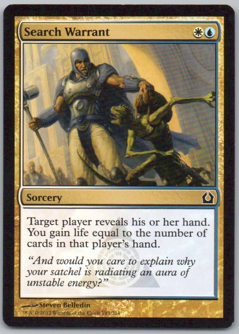 Search Warrant 193 Normal Sorcery Card - Return to Ravnica
