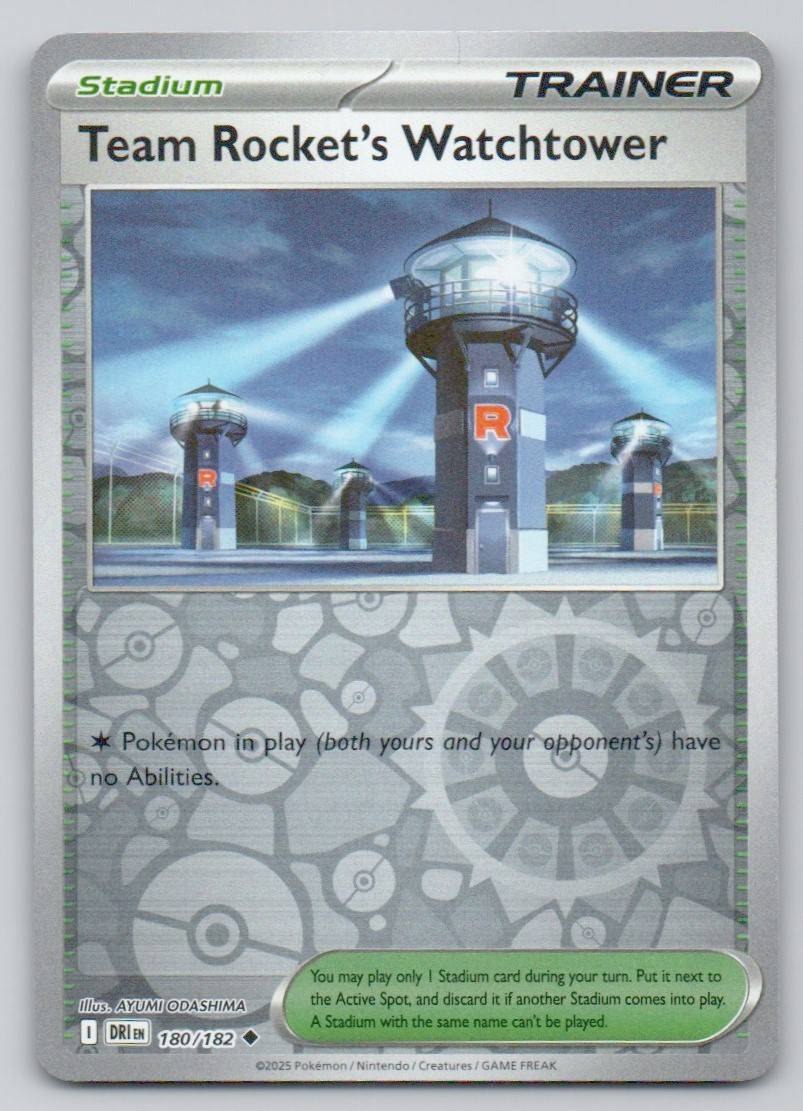 Team Rocket's Watchtower 180 REV Card - Destined Rivals