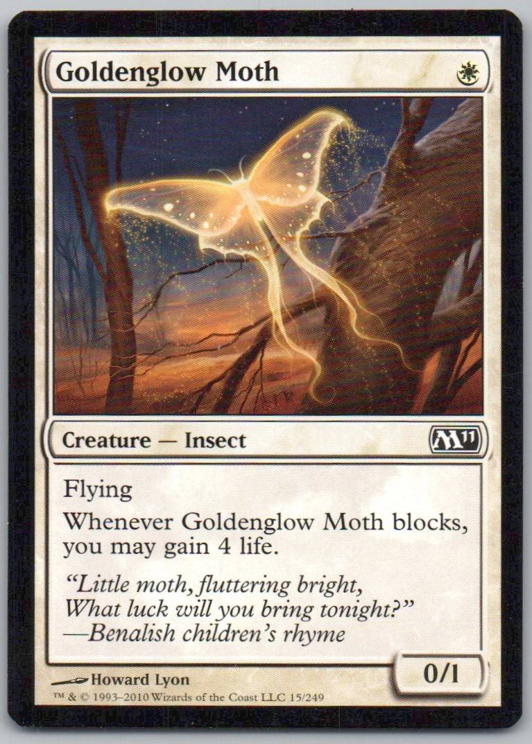 Goldenglow Moth 15 Normal Creature Card - Magic 2011