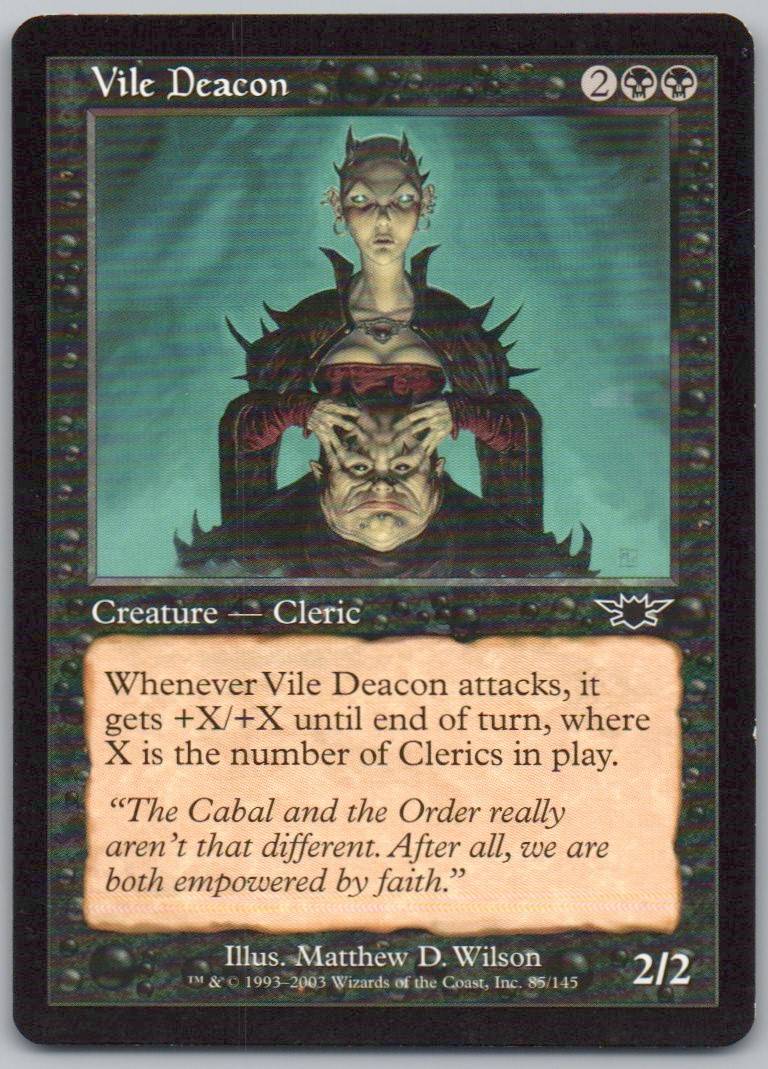 Vile Deacon 85 Normal Creature Card - Legions