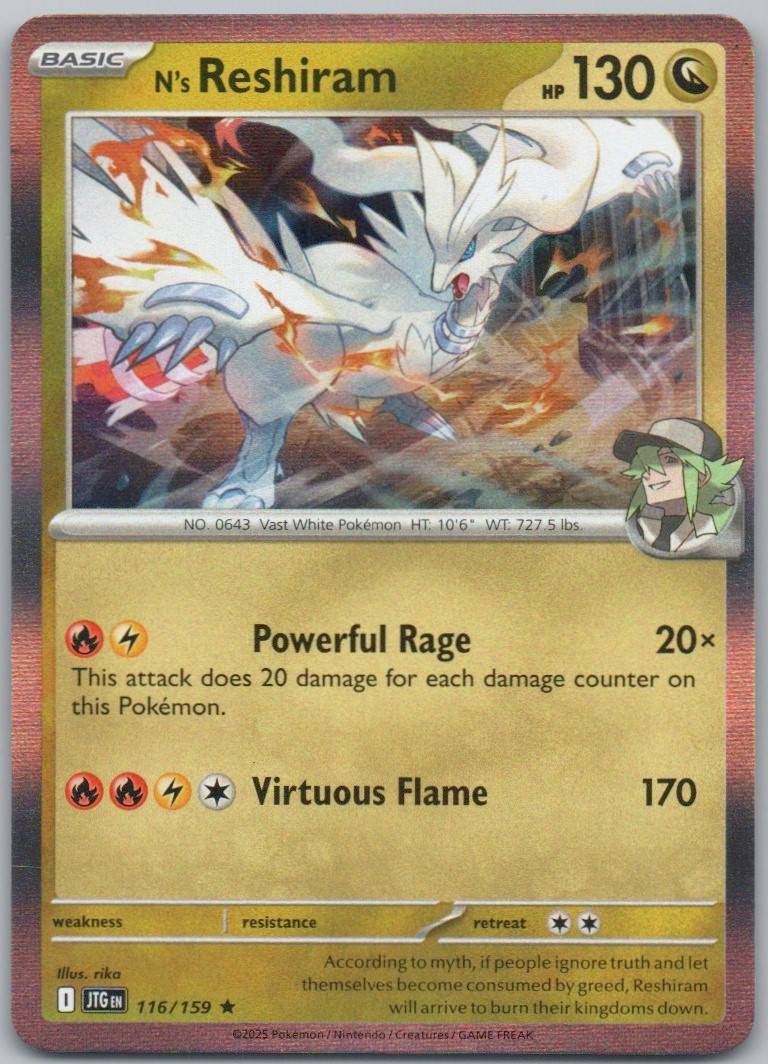 N's Reshiram 116 NOR Card - Journey Together