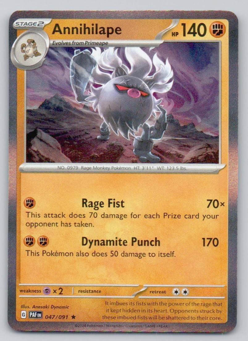 Annihilape 047 NOR Card - Paldean Fates