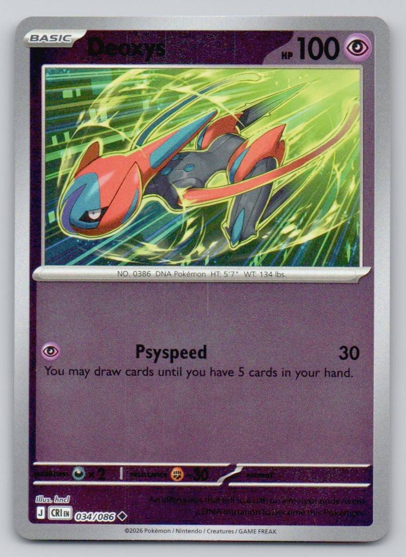 Deoxys 034 REV Card - ME04: Chaos Rising