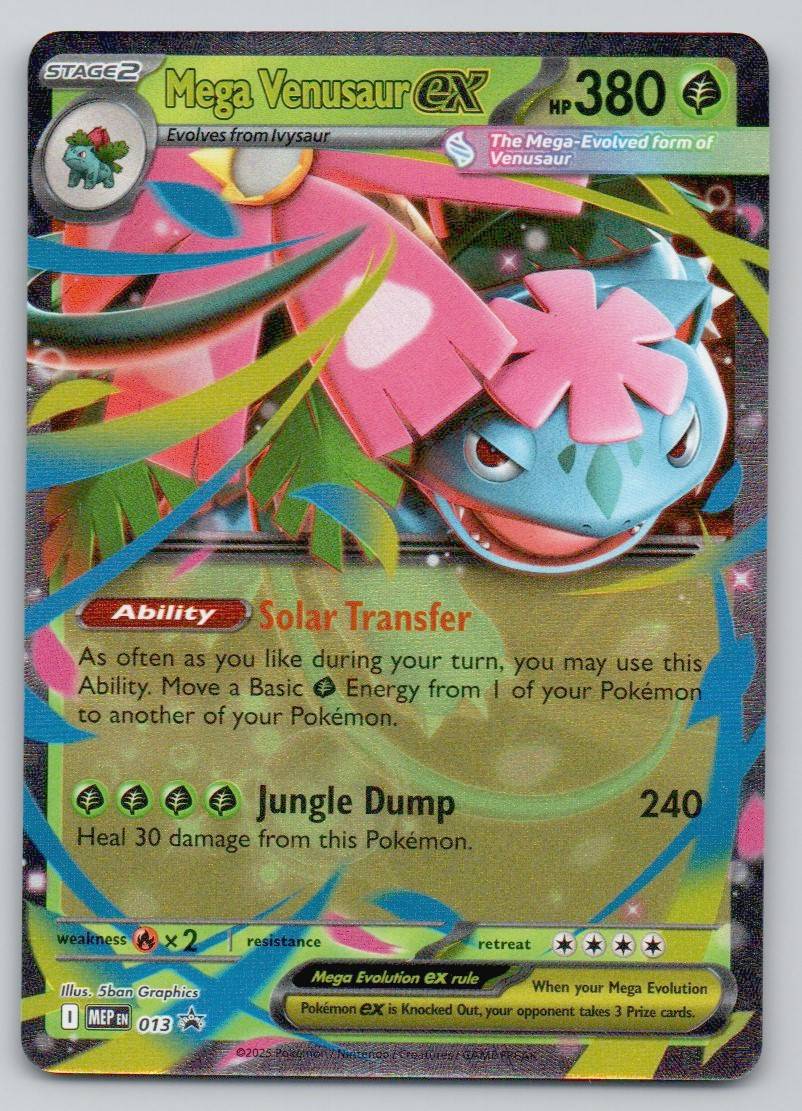 Mega Venusaur ex 013 HOL Card - ME: Mega Evolution Promo