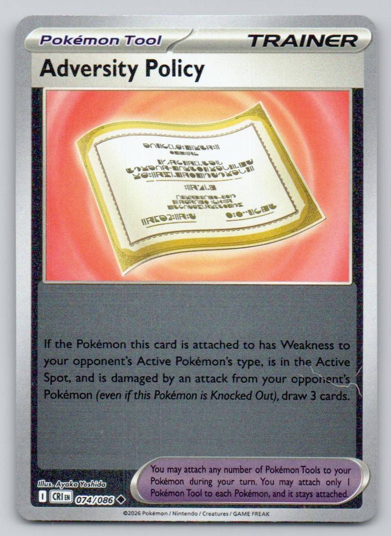 Adversity Policy 074 HOL Card - ME04: Chaos Rising