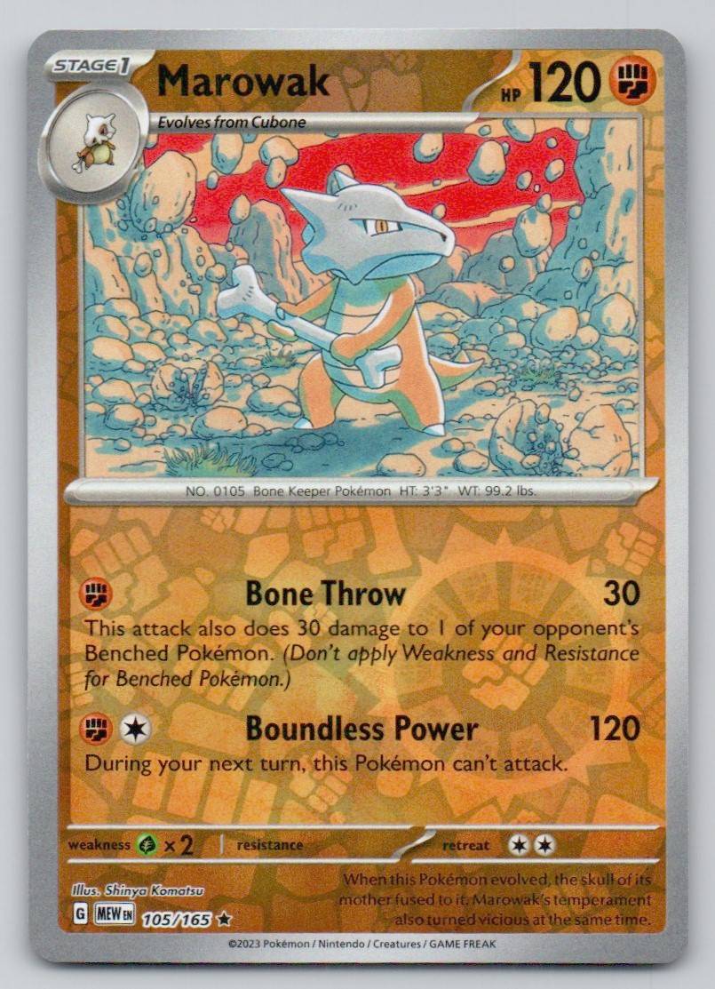 Marowak 105 REV Card - 151