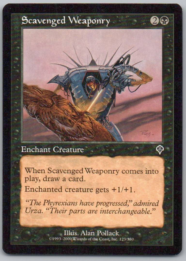 Scavenged Weaponry 123 Normal Enchantment Card - Invasion