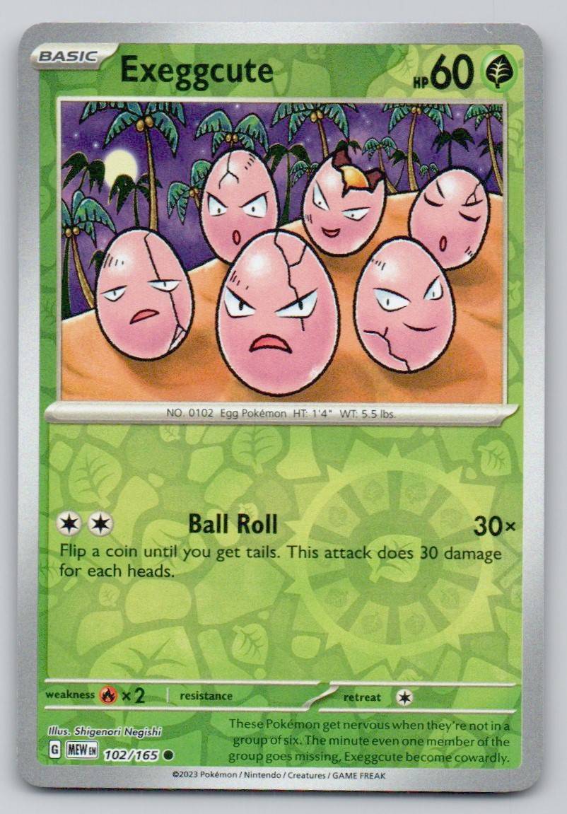 Exeggcute 102 REV Card - 151