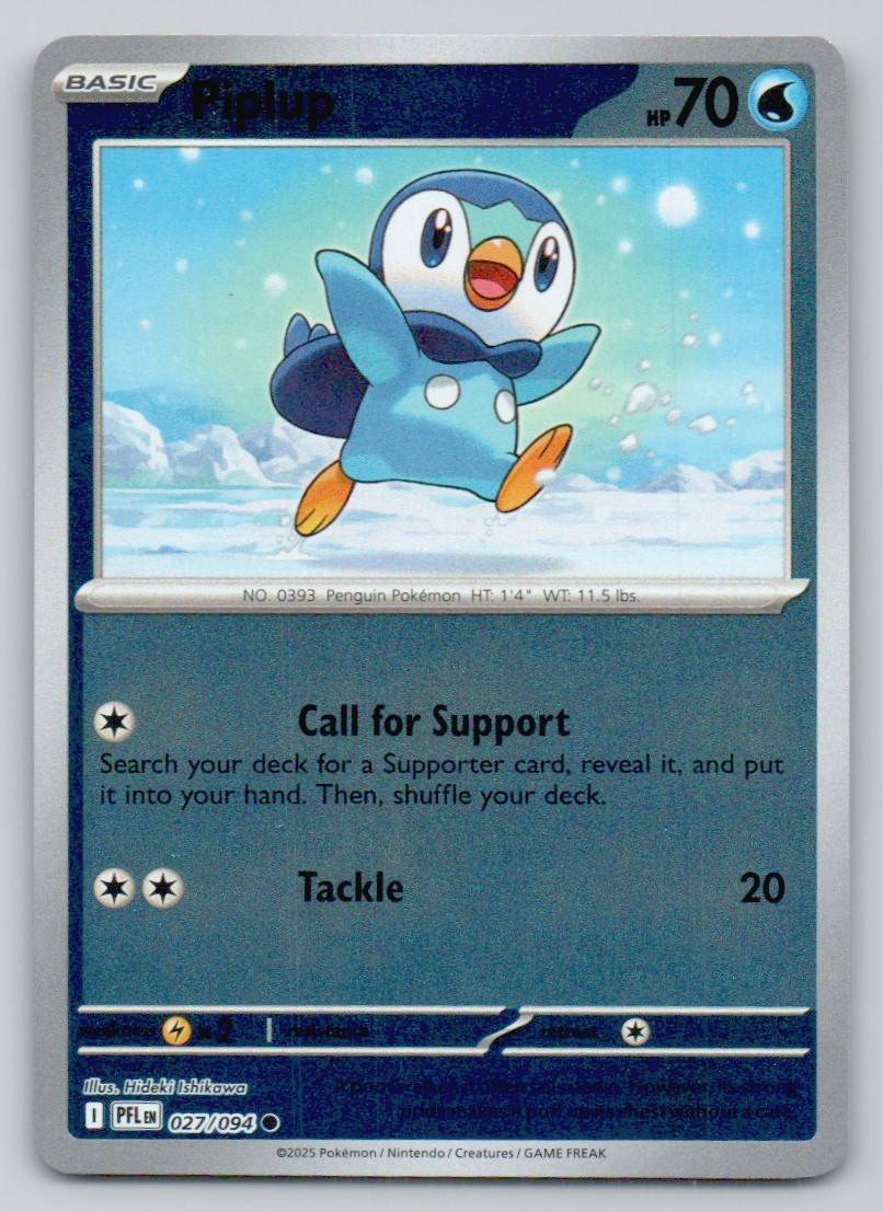 Piplup 027 REV Card - Phantasmal Flames
