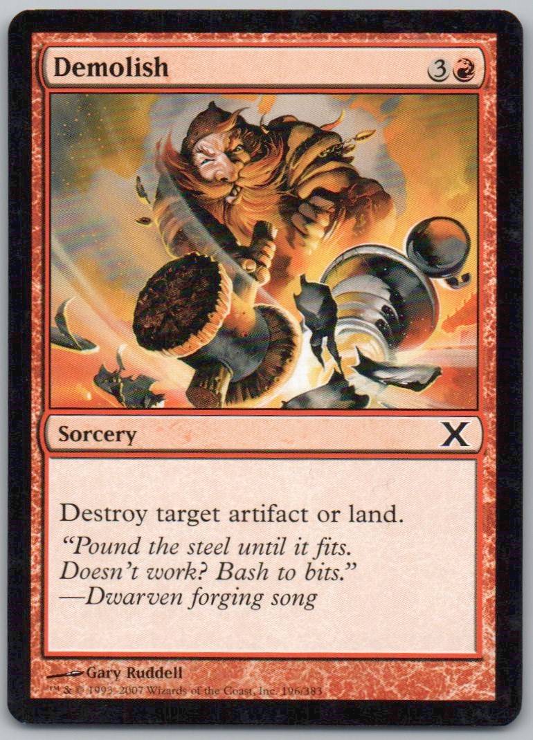 Demolish 196 Normal Sorcery Card - 10th Edition