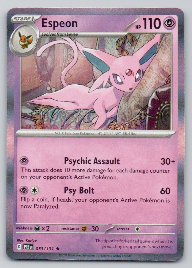 Espeon 033 HOL Card - Prismatic Evolutions