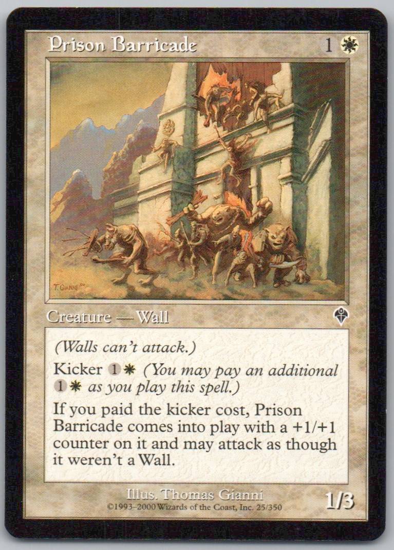 Prison Barricade 25 Normal Creature Card - Invasion