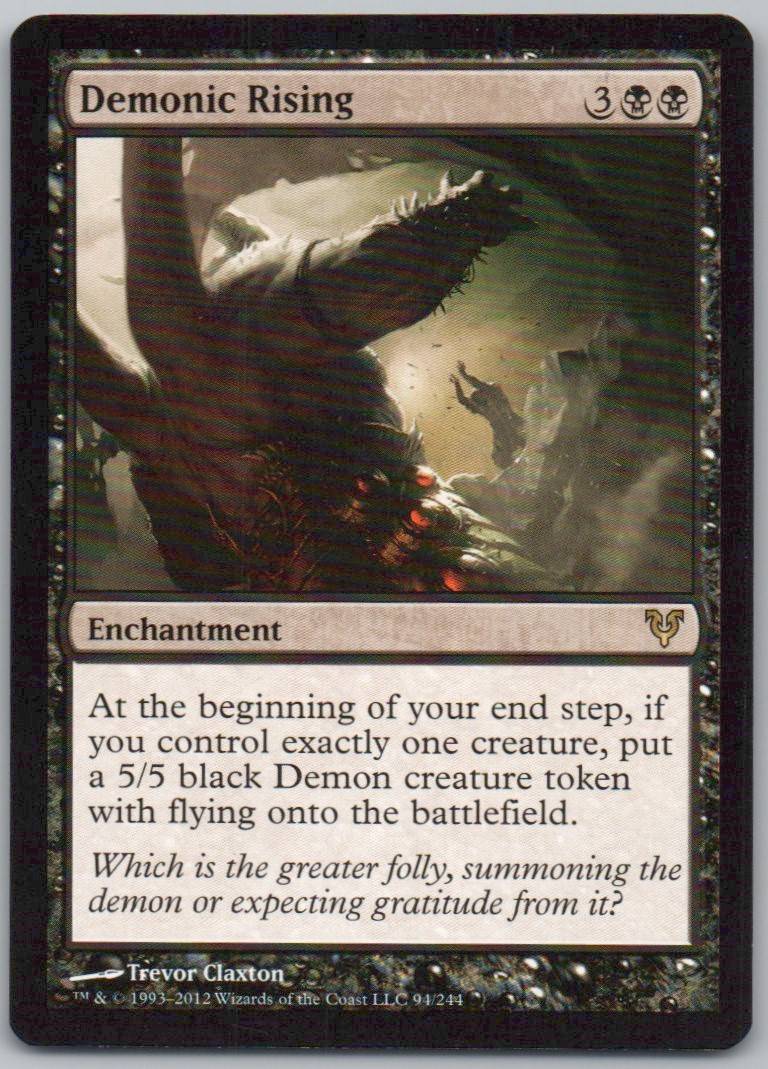 Demonic Rising 94 Normal Enchantment Card - Avacyn Restored