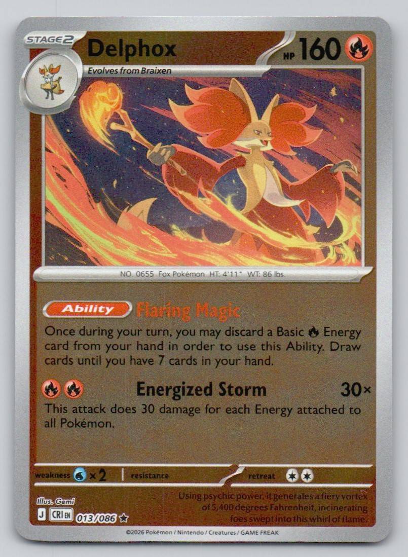 Delphox 013 REV Card - ME04: Chaos Rising