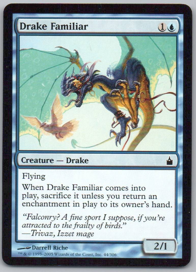 Drake Familiar 44 Normal Creature Card - Ravnica: City of Guilds