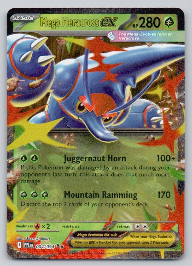 Mega Heracross ex 004 NOR Card - Phantasmal Flames
